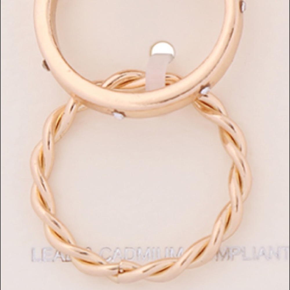 Set of 3 gold rings LOVE, New! So cute - Picture 12 of 12